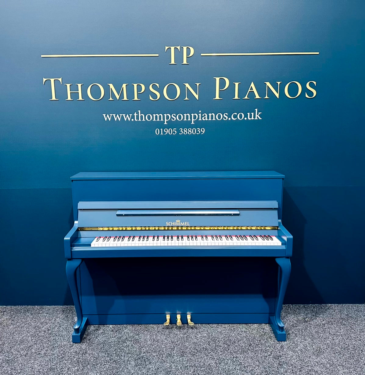 Schimmel Upright Piano (Stiffkey Blue)