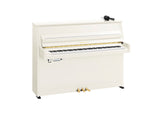 Yamaha B10 SC3 Silent Upright Piano in Polished White with Brass Fittings | Thompson Pianos