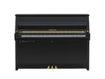 Yamaha B10 TC3 TransAcoustic Upright Piano in Polished Ebony with Brass Fittings | Thompson Pianos