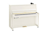 Yamaha B30 SC3 Silent Upright Piano in Polished White with Brass Fittings | Thompson Pianos