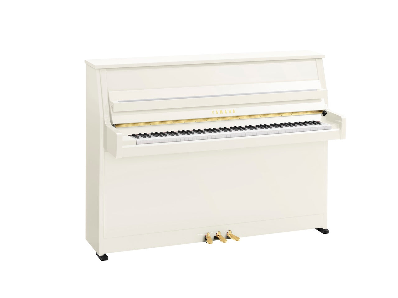 Yamaha B10 Upright Piano in Polished White with Brass Fittings (PRE ORDER TODAY)