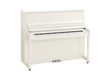 Yamaha B30 Upright Piano in Polished White with Chrome Fittings | Thompson Pianos