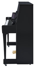 Yamaha B30 SC3 Silent Upright Piano in Polished Ebony with Brass Fittings | Thompson Pianos