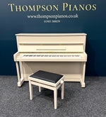Yamaha P116 Upright Piano, Farrow & Ball Elephant’s Breath (Pre-Owned) | Thompson Pianos